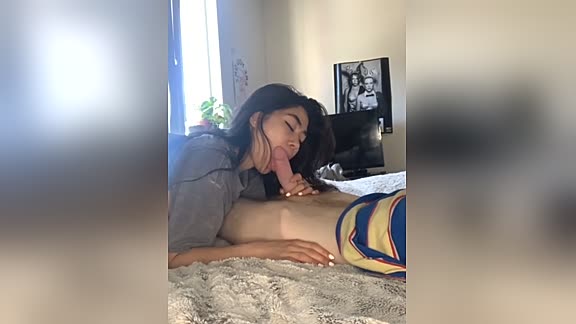 Asian chick sucking my dick